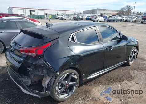 2019 Hyundai Veloster Turbo z USA, uszkodzony, nr VIN KMHTH6AB0KU009409
